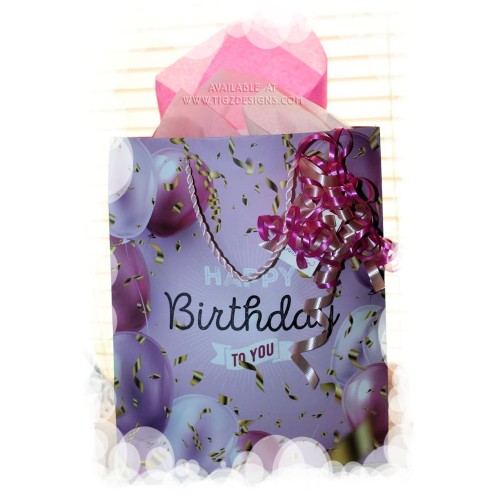 Gift Bag |  Large - All-Occasion with Tissue, Ribbons & Gift Tag